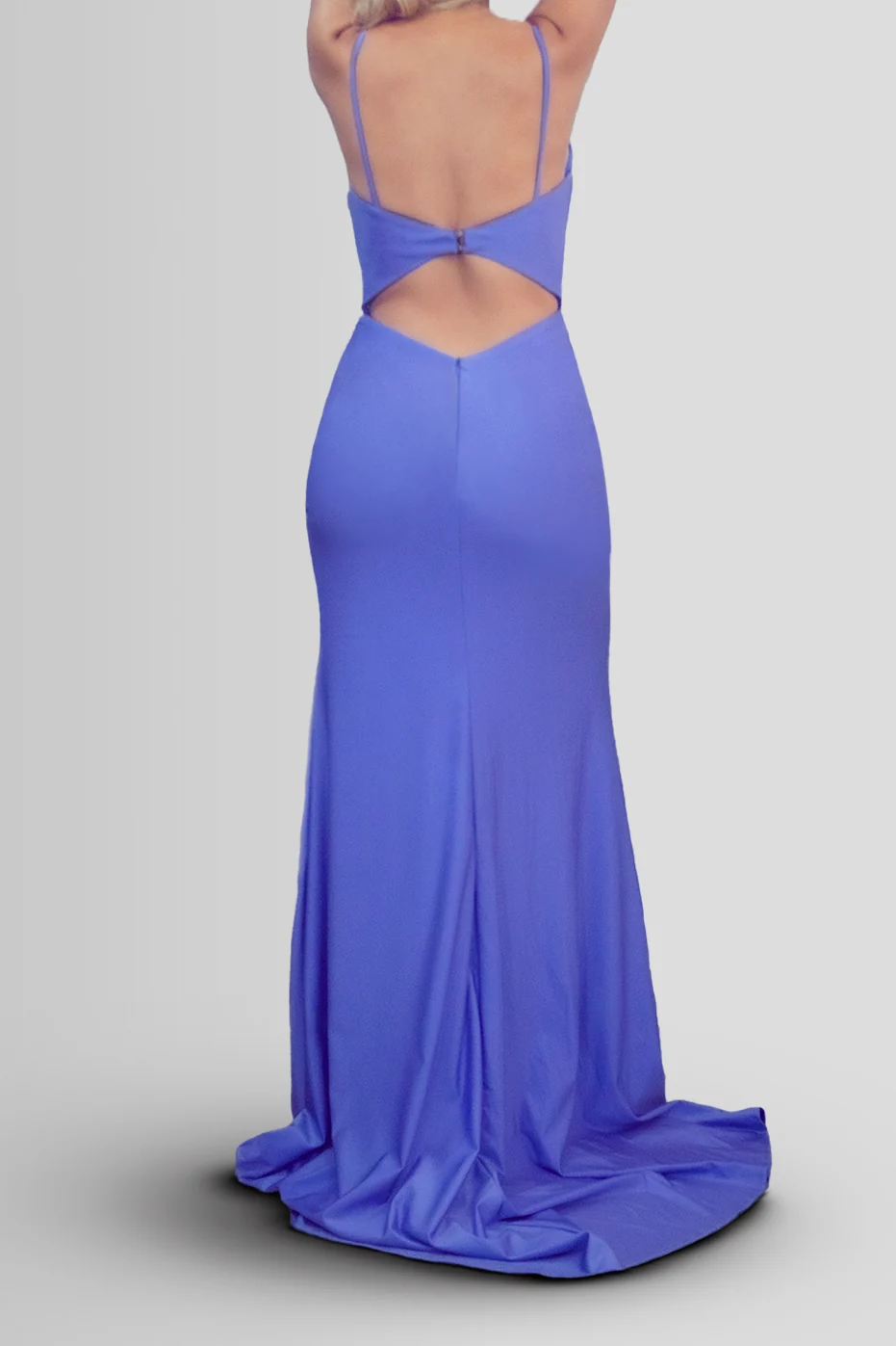 Vestido de escote drapeado con espalda abierta y abertura — Violeta 4